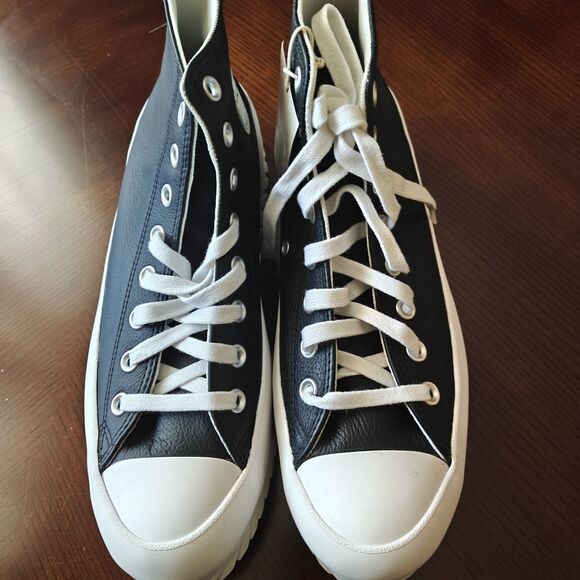 M8.5/W10.5 Converse Chuck Taylor All Star Lugged 2.0 High Top Black White - Picture 3 of 8